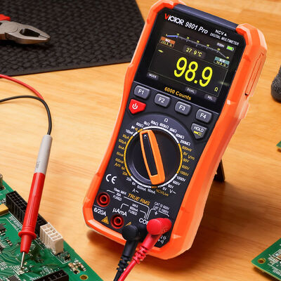 VICTOR 9801Pro Цифровой мультиметр с ТФТ-экран 6000 счетов дисплея
