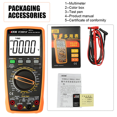 Victor VC9804A+ 9804 Pocket Multimeter True RMS AC DC 1000V 20A мультиметр цифровой