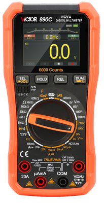 VICTOR 890D+ Цифровой мультиметр с ТФТ-экраном 6000 показателей счетов